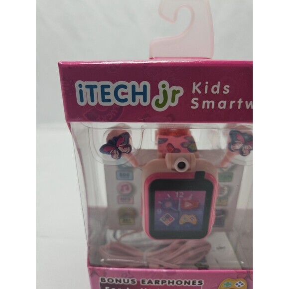 ITECH Jr. Kids Smartwatch Butterfly Band Earbuds W/MP3 Jack 25+ STEM Games - Picture 2 of 16